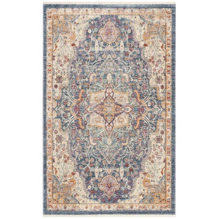 Safavieh Illusion Power Loomed Small Rectangle Area Rug, Blue and Purple - 3 x 5 ft. ILL707H-3